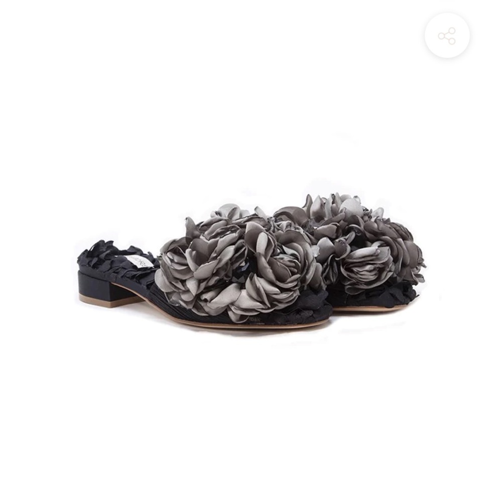 POKEMAOKE Pimpinella Gray Topaz Low Fabric Mule
